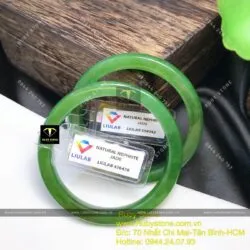 Cặp vòng tay Ngọc bích Canada xanh VIP, bản 7,5mm - Hình ảnh 5