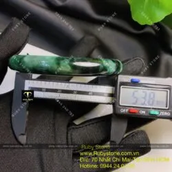 Vòng ngọc cẩm thạch sơn thuỷ 54mm (Gia công theo yêu cầu)