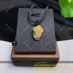 Mặt dây chuyền Thiềm thừ ngọc Cẩm thạch huyết - Hình ảnh 2