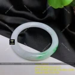 Vòng ngọc cẩm thạch xanh lý táo, ni tay 52mm (Gia công theo yêu cầu) - Hình ảnh 6