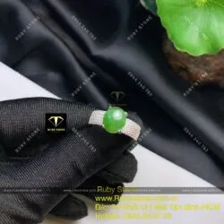 Nhẫn bạc nữ Oval Ngọc bích Canada - Ảnh 9