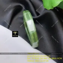 Vòng tay ngọc bích Nga (Russian Nephrite) bản mảnh - Ảnh 6