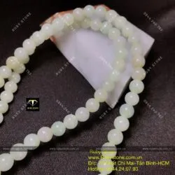 Vòng cổ ngọc Cẩm thạch xanh lơ nhẹ - Hình ảnh 4
