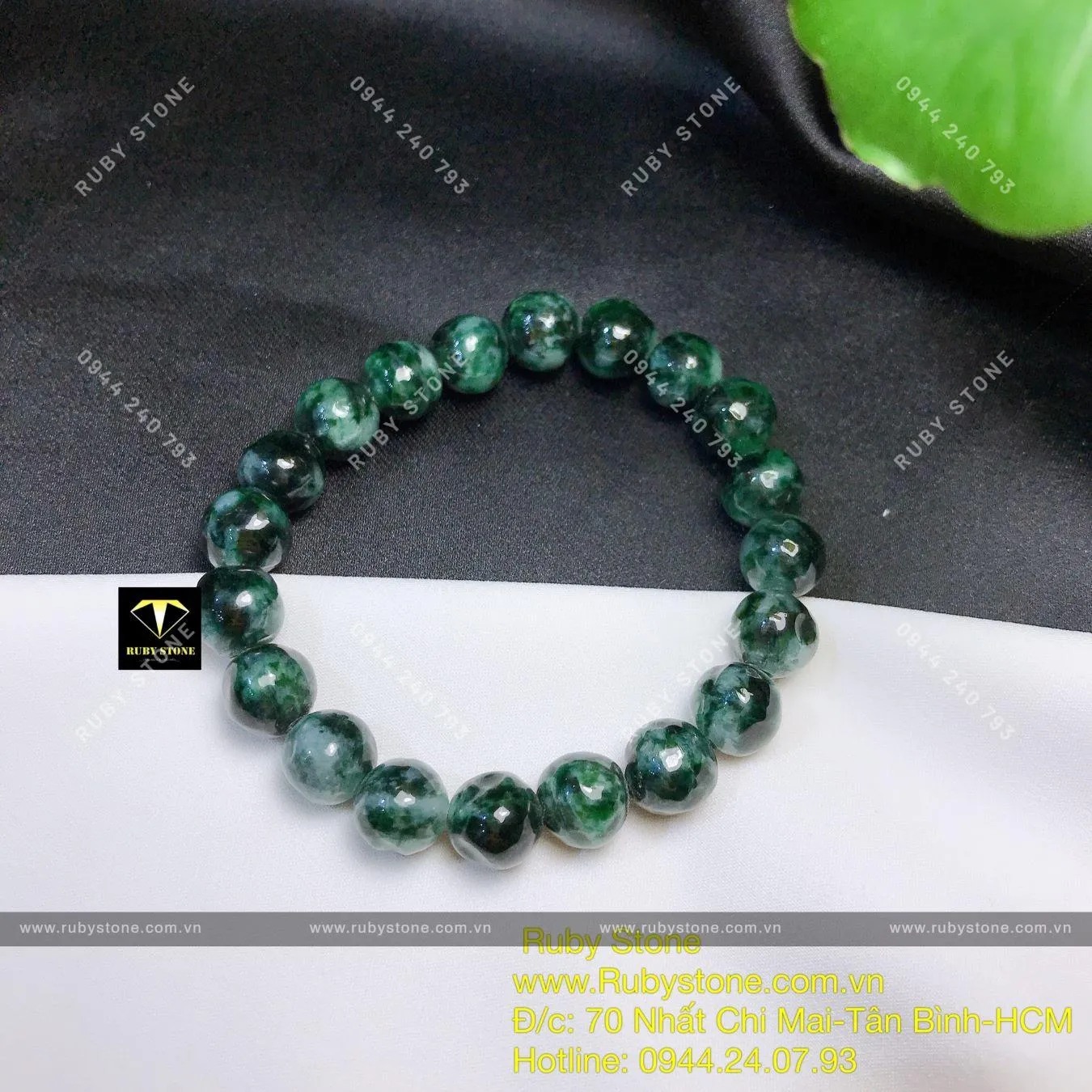 Bộ sản phẩm vòng cổ và vòng tay Cẩm thạch sơn thuỷ (jadeite A) Bộ sản phẩm vòng cổ và vòng tay Cẩm thạch sơn thuỷ (jadeite A) - Ảnh 9