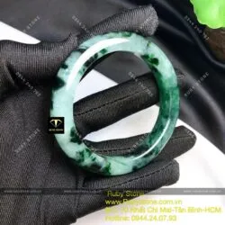 Vòng tay ngọc Cẩm thạch sơn thuỷ, ni tay 53mm - Ảnh 3