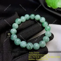Vòng chuỗi ngọc Cẩm thạch (jadeite A) 10 ly - Hình ảnh 3