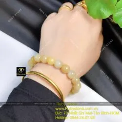 Vòng chuỗi ngọc Cẩm thạch huyết 9 ly