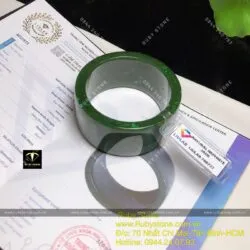 Vòng bản ngọc bích Canada xanh đậm, bản 30mm - Hình ảnh 9