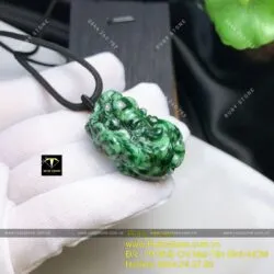 Tỳ hưu ngọc Cẩm thạch sơn thuỷ tạc tinh xảo - Ảnh 3