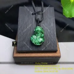 Tỳ hưu ngọc Cẩm thạch sơn thuỷ (jadeite A) - Ảnh 3