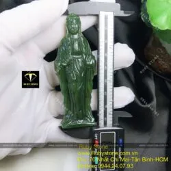Tượng đức mẹ Maria ngọc bích Canada xanh đậm, KT 84mm - Hình ảnh 3