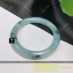 Vòng ngọc Cẩm thạch phiêu lam hoa, ni tay 54mm (Gia công theo yêu cầu) - Hình ảnh 8