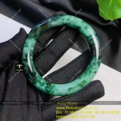 Vòng ngọc cẩm thạch sơn thuỷ 54mm (Gia công theo yêu cầu)