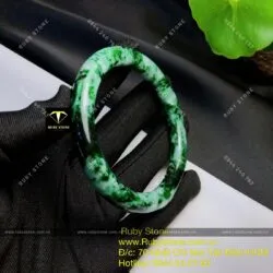 Vòng ngọc Cẩm thạch Sơn thuỷ - jadeite A (gia công theo yêu cầu) - Ảnh 5
