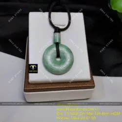 Đồng điếu cẩm thạch phớt xanh (jadeite A) - Ảnh 5