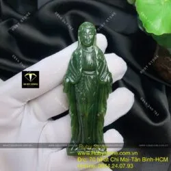 Tượng đức mẹ Maria ngọc bích Canada xanh đậm, KT 84mm - Hình ảnh 6