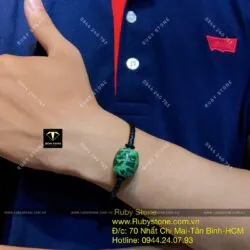 Vòng tay lu thống ngọc Cẩm thạch (jadeite A) - Ảnh 2