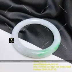 Vòng ngọc cẩm thạch xanh lý táo, ni tay 52mm (Gia công theo yêu cầu) - Hình ảnh 7