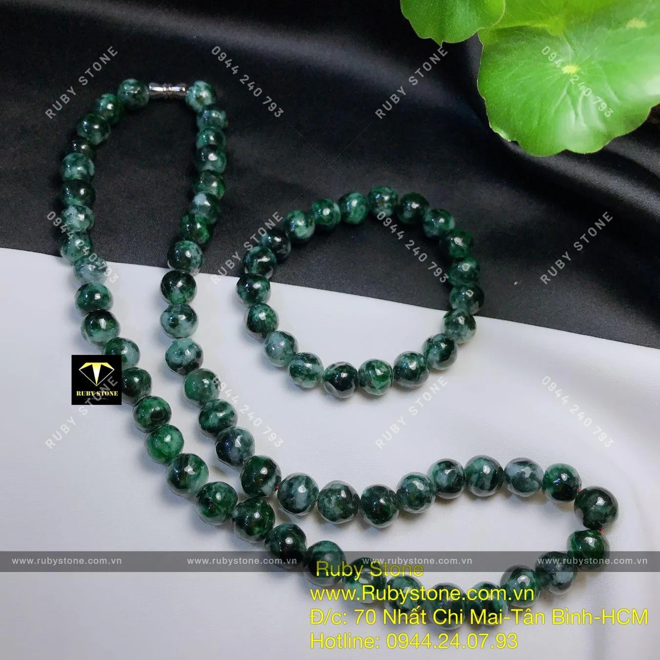 Bộ sản phẩm vòng cổ và vòng tay Cẩm thạch sơn thuỷ (jadeite A) Bộ sản phẩm vòng cổ và vòng tay Cẩm thạch sơn thuỷ (jadeite A) - Ảnh 8