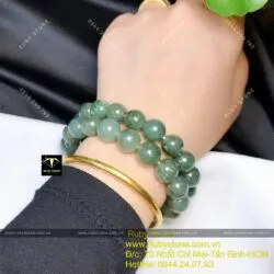 Vòng chuỗi ngọc Cẩm thạch dầu 10 ly - Hình ảnh 2