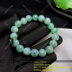 Vòng chuỗi ngọc Cẩm thạch (jadeite A) 10 ly - Hình ảnh 5