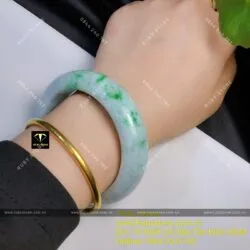 Vòng ngọc cẩm thạch đậu lý, ni tay 56mm (Gia công theo yêu cầu)