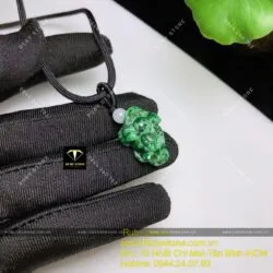 Mặt dây chuyền Thiềm thừ ngọc Cẩm thạch sơn thuỷ - Hình ảnh 2