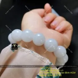 Vòng chuỗi bạch ngọc 14 ly (jadeite A) - Hình ảnh 4