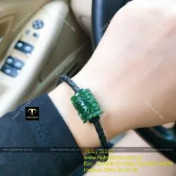 Lu thống chạm khắc ngọc bích Canada xanh đậm, size nhỏ Lu thống chạm khắc ngọc bích Canada xanh đậm, size nhỏ