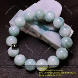 Vòng ngọc Cẩm thạch phiêu lam hoa 13,5mm - Hình ảnh 4