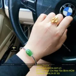 Lu thống Ngọc bích xanh lá mix kiềng bạc - Ảnh 6
