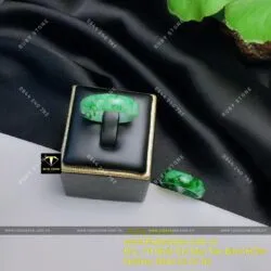 Nhẫn ngọc Cẩm thạch sơn thuỷ (jadeite A) - Ảnh 8