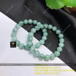 Vòng chuỗi cẩm thạch đậu lý (jadeite A) 10 ly - Ảnh 9