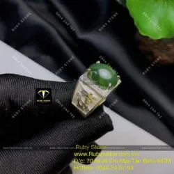 Nhẫn nam ngọc bích Canada, bạc 925 - Ảnh 6