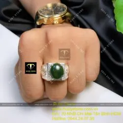 Nhẫn nam ngọc bích Canada, bạc 925