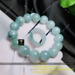 Bộ vòng chuỗi và nhẫn Cẩm thạch phiêu lam hoa - Hình ảnh 4