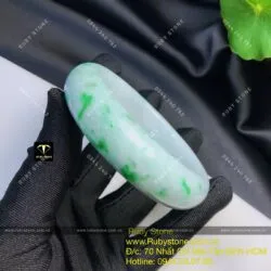 Vòng ngọc cẩm thạch đậu lý, ni tay 56mm (Gia công theo yêu cầu) - Hình ảnh 5