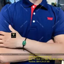 Vòng tay lu thống ngọc Cẩm thạch (jadeite A) - Ảnh 7