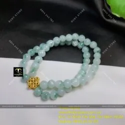 Vòng chuỗi Cẩm thạch (jadeite A) mix charm vàng 24k Vòng chuỗi Cẩm thạch (jadeite A) mix charm vàng 24k