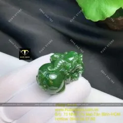 Tỳ hưu ngọc bích Canada chạm trổ tinh xảo, KT 41mm - Ảnh 5