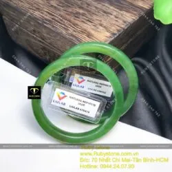 Cặp vòng tay Ngọc bích Canada xanh VIP, bản 7,5mm - Hình ảnh 6