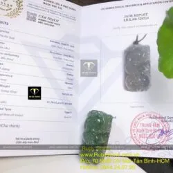 Tỳ hưu Phỉ thuý màu lam (Jadeite A) - Hình ảnh 2