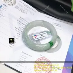Vòng ngọc Cẩm thạch xanh lý táo, bản 15mm (Gia công theo yêu cầu) - Hình ảnh 11