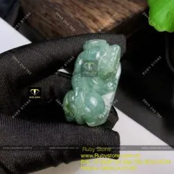Tỳ hưu Phỉ thuý màu lam (Jadeite A)