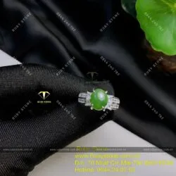 Nhẫn Oval bạc nữ Ngọc bích Canada - Ảnh 7