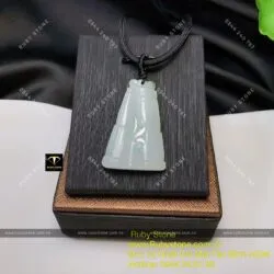 Mặt dây chuyền ngọc Cẩm thạch (jadeite A) trúc quân tử - Ảnh 3