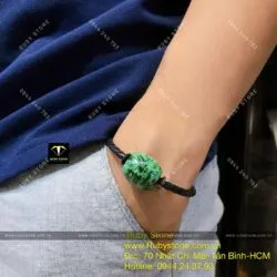 Vòng tay lu thống ngọc Cẩm thạch (jadeite A)