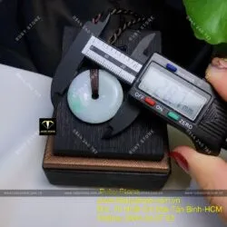 Mặt dây chuyền đồng điếu ngọc Cẩm thạch, ĐK 30mm - Ảnh 2