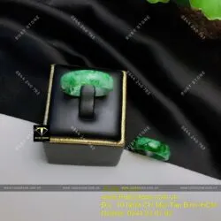 Nhẫn ngọc Cẩm thạch sơn thuỷ (jadeite A) - Ảnh 7
