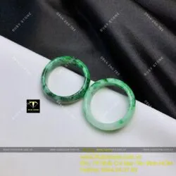 Nhẫn ngọc Cẩm thạch sơn thuỷ (jadeite A) - Ảnh 2